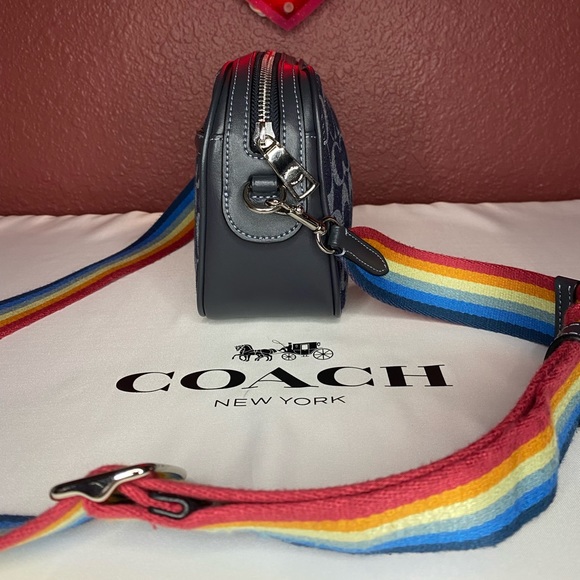 Coach Isla Denim With Rainbow Strap - Picture 4 of 6